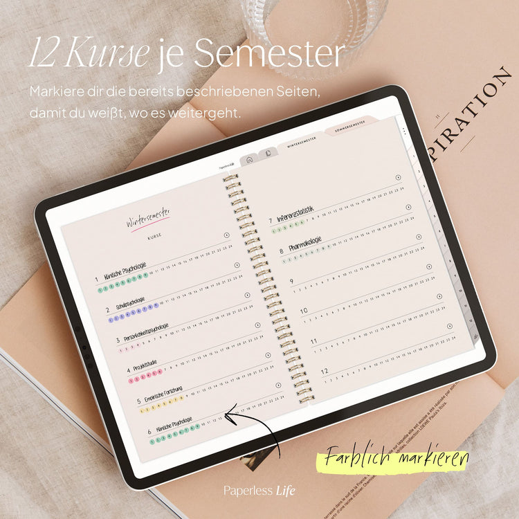 Digital transcript booklet for studies
