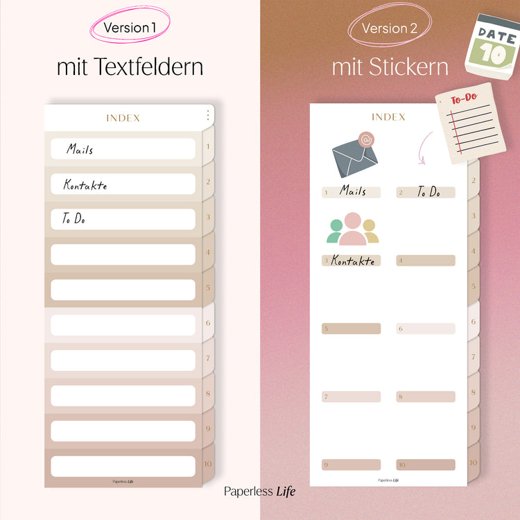 Digitales Notizbuch für den Split View | Optimiert für Goodnotes