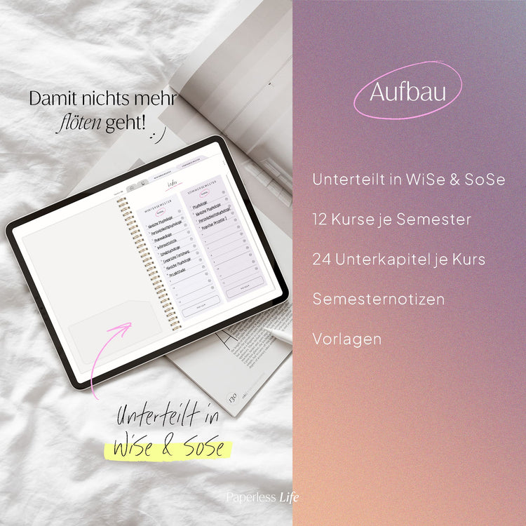 Digital transcript booklet for studies