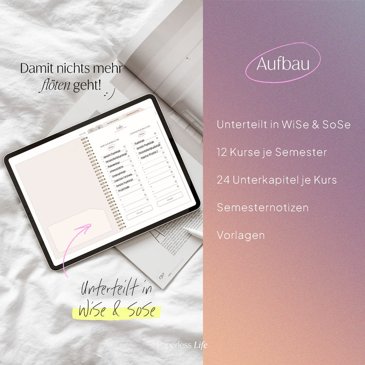 Digital transcript booklet for studies