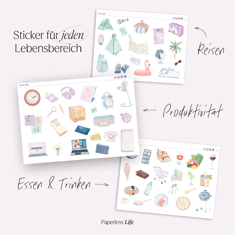 170 Digital Stickers | Everyday Life XXL