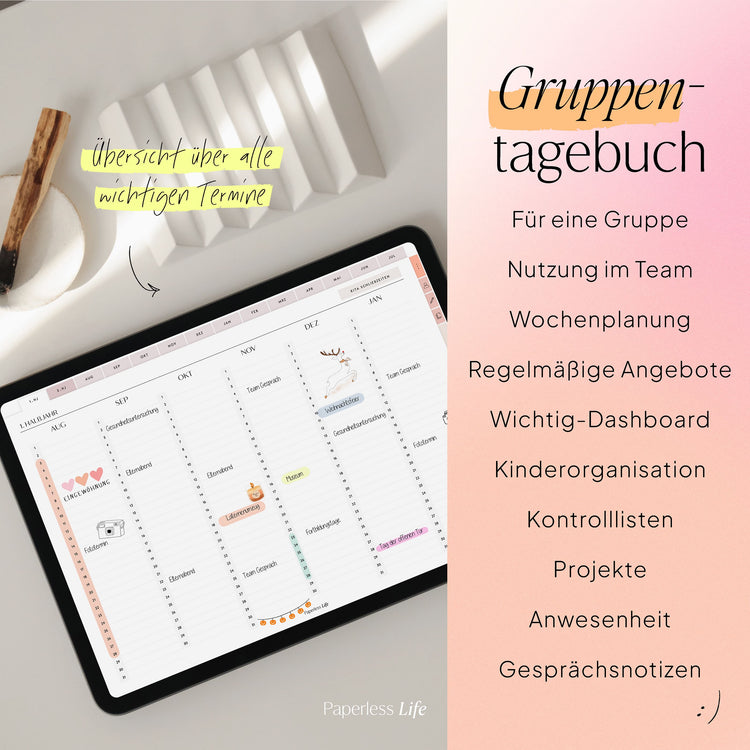 Digitales Gruppentagebuch für die Kita