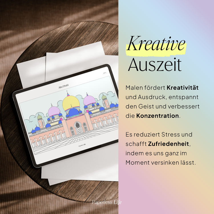 Digital Coloring Book - Around the World