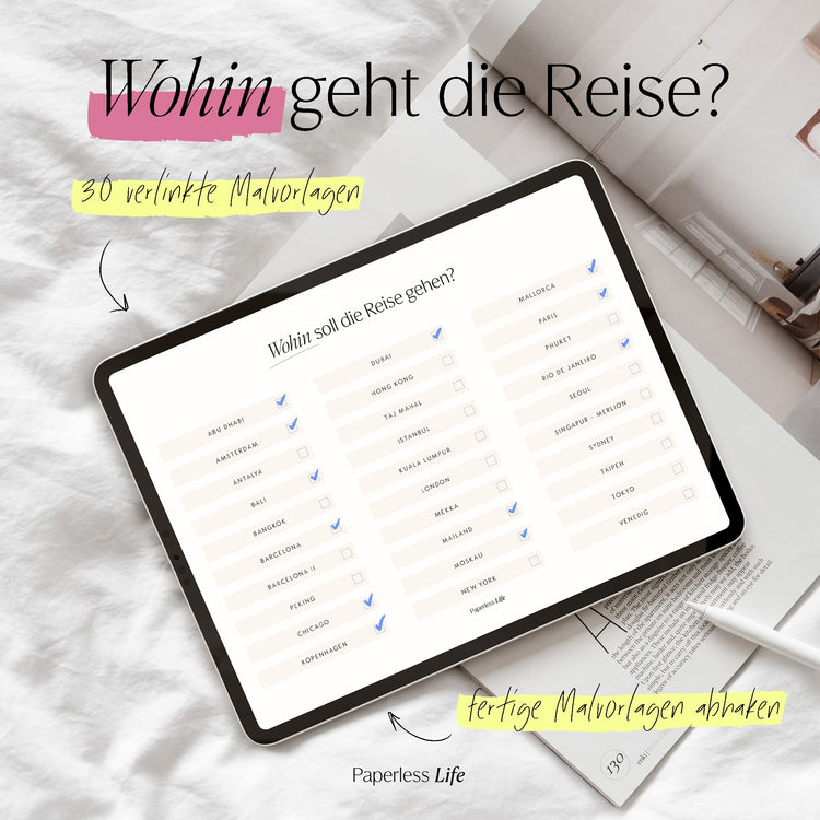 Digital Coloring Book - Around the World