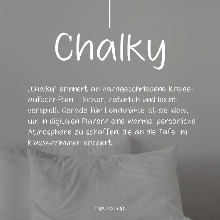Kreideschrift „Chalky“ für digitales Tafelfeeling