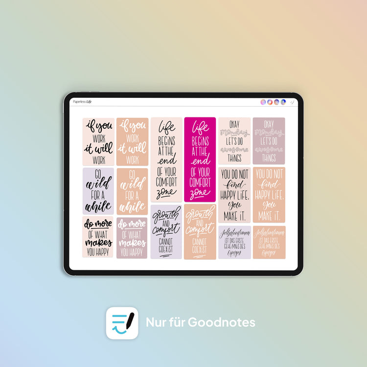 Color Changing Goodnotes Sticker | Motivationssprüche