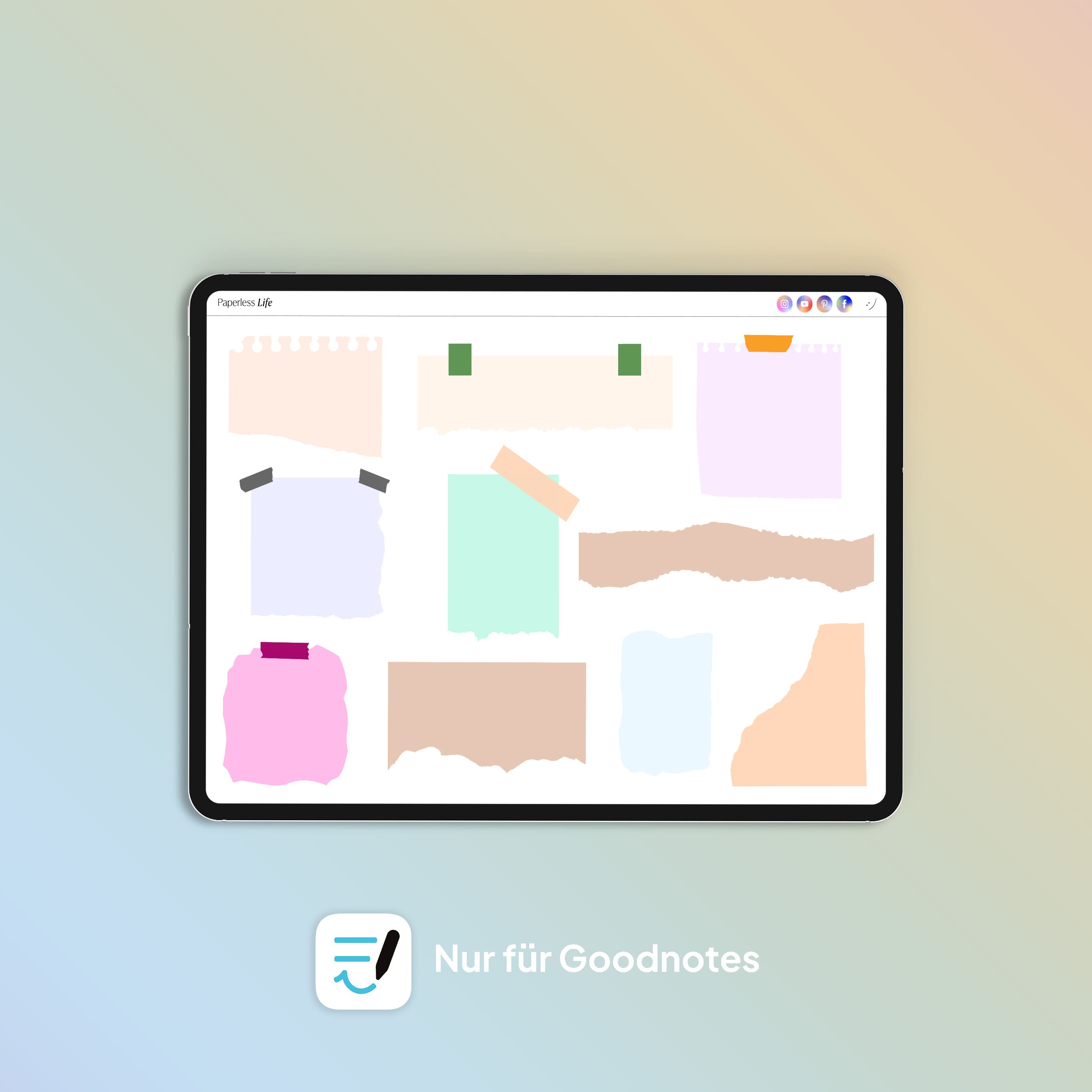 Color Changing Goodnotes Sticker | Notizzettel | Set 1