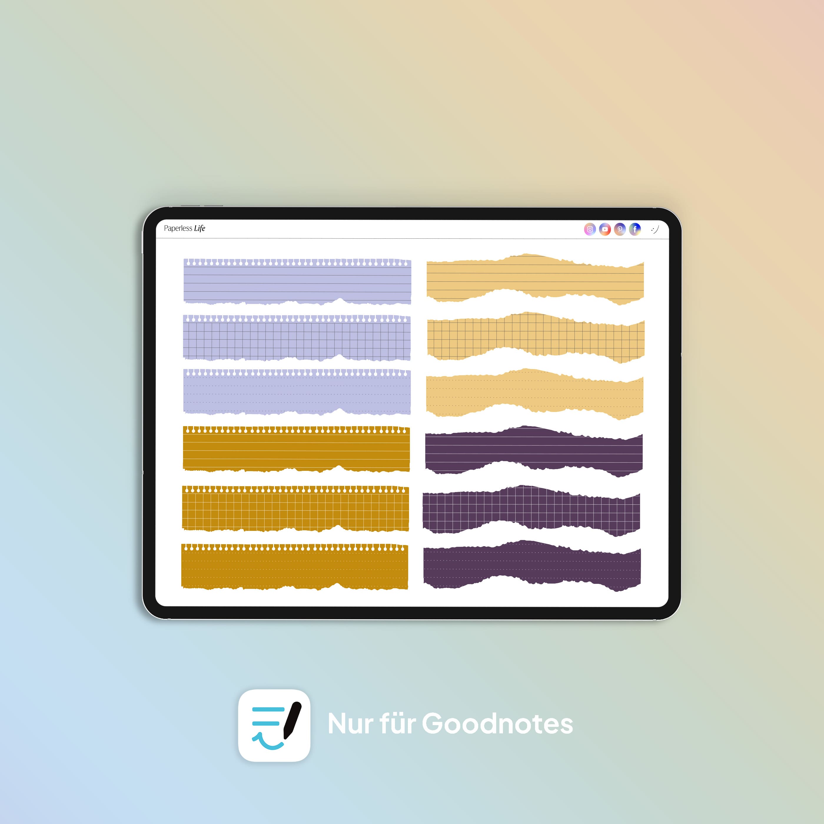 Color Changing Goodnotes Sticker | Notizzettel | Set 2