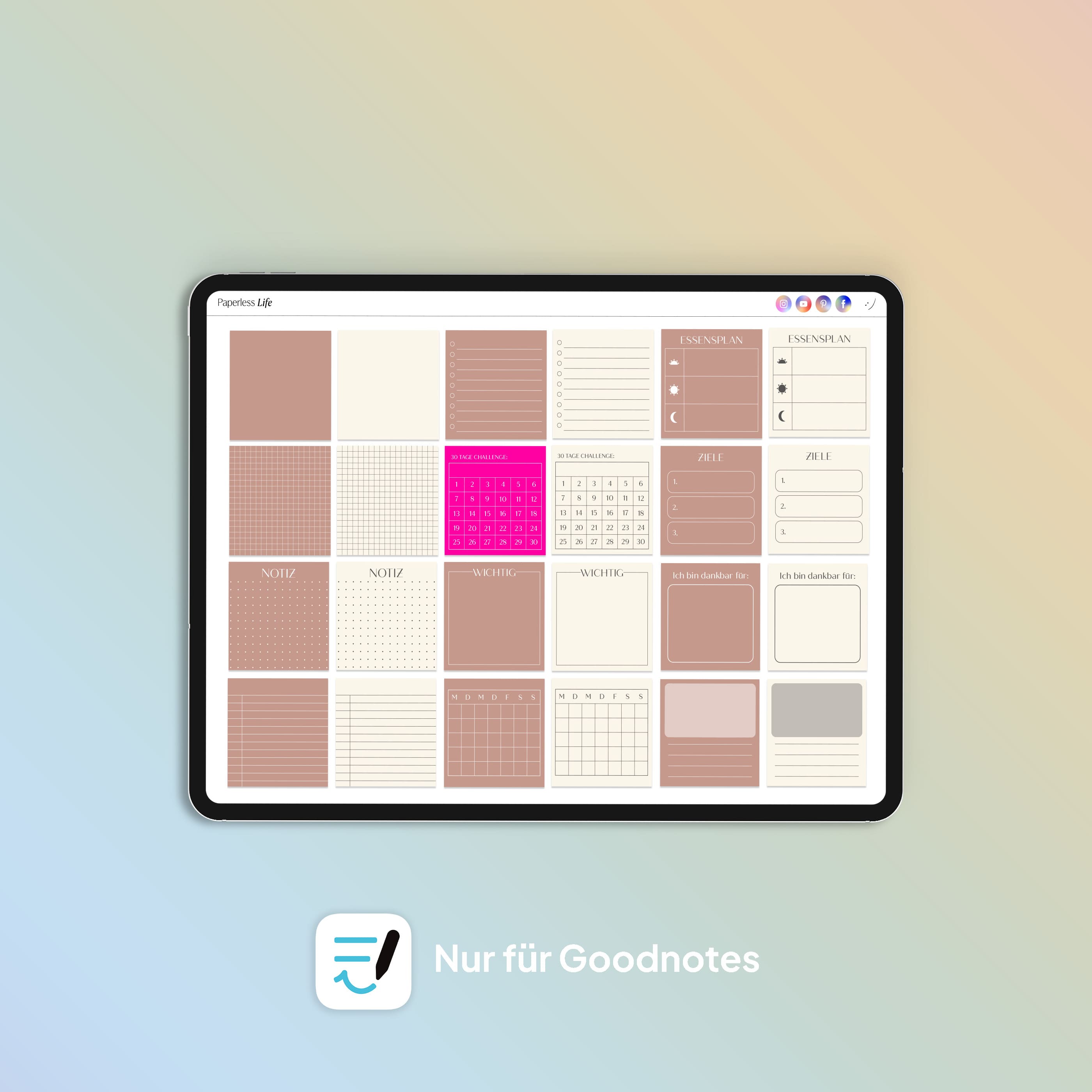 Color Changing Goodnotes Sticker | Planungssticker