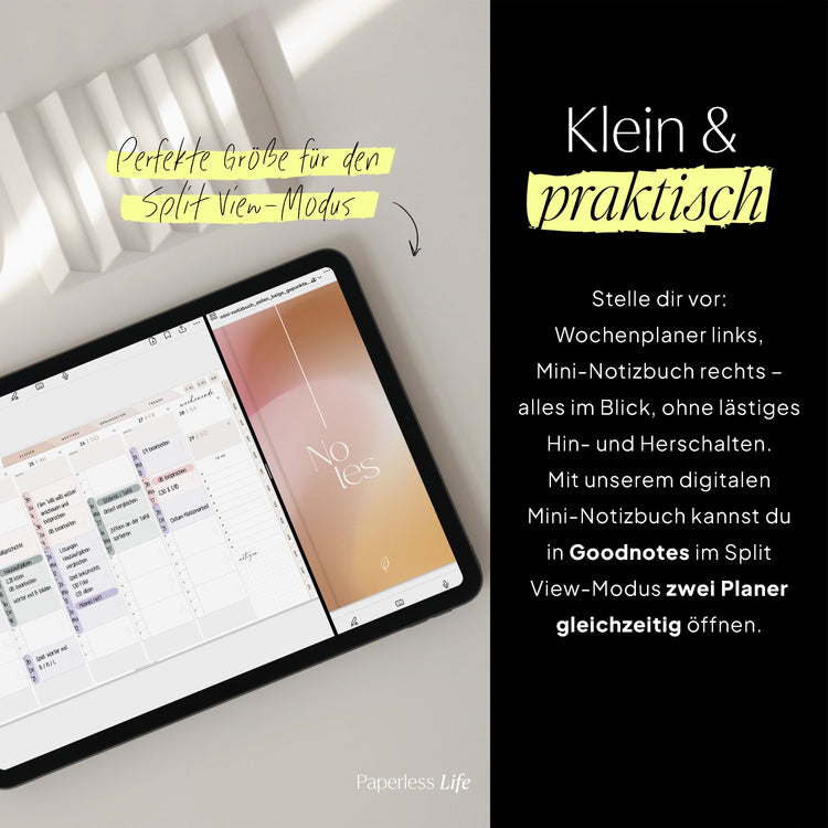 Digitales Notizbuch für den Split View | Optimiert für Goodnotes