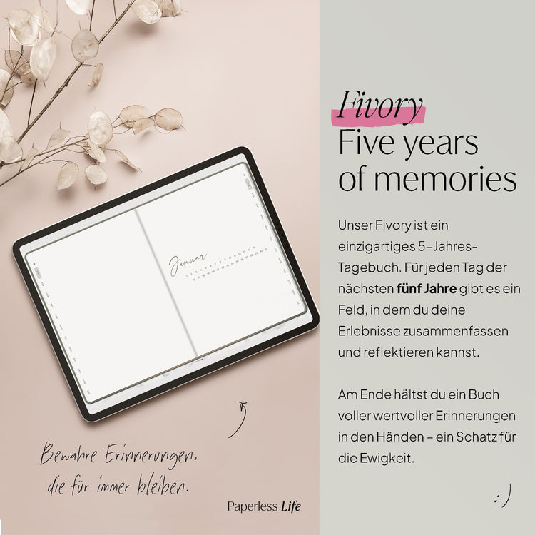 Fivory – Das 5-Jahres-Tagebuch