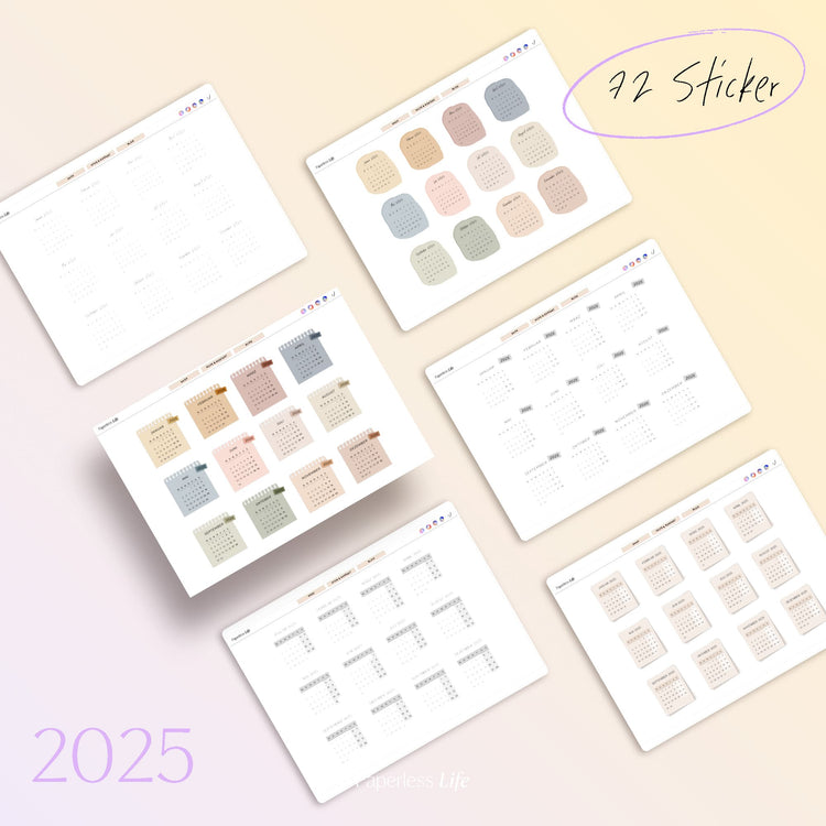 2025 & 2026 calendar stickers