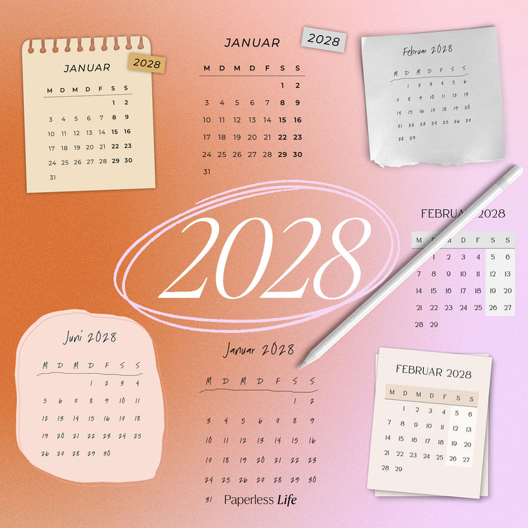 Digitale Sticker | Kalender-Sticker 2026, 2027, 2028