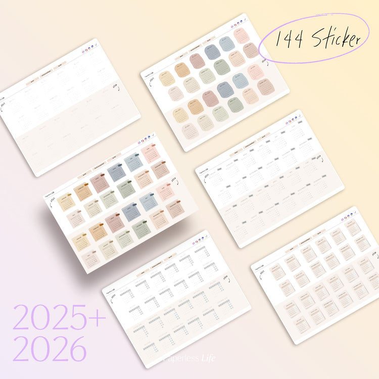 2025 & 2026 calendar stickers