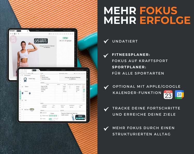 Digitaler Fitnessplaner | Sportplaner | Undatiert