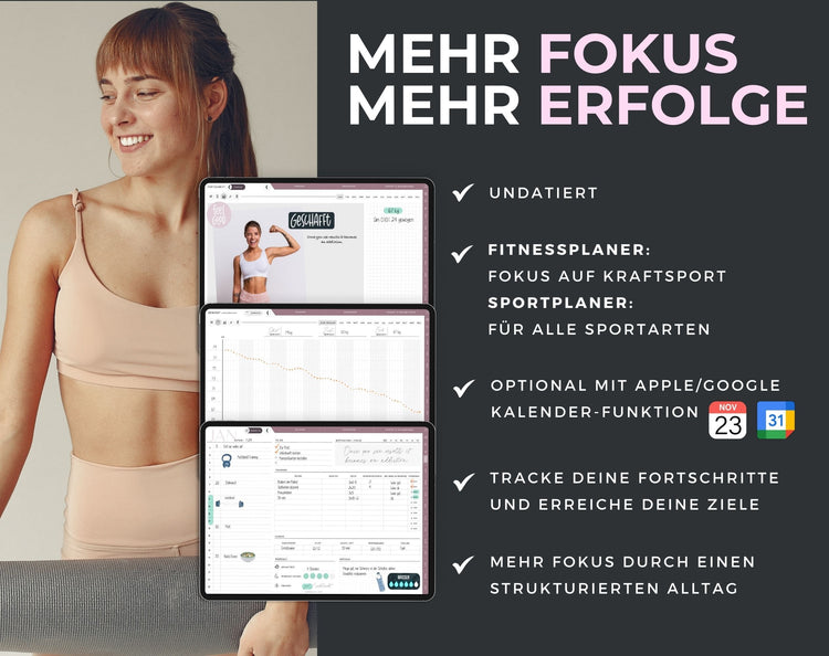 Digitaler Fitnessplaner | Sportplaner | Undatiert