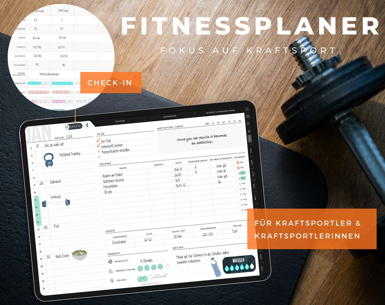 Digitaler Fitnessplaner | Sportplaner | Undatiert