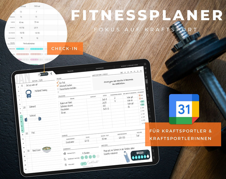 Digitaler Fitnessplaner | Sportplaner | Undatiert