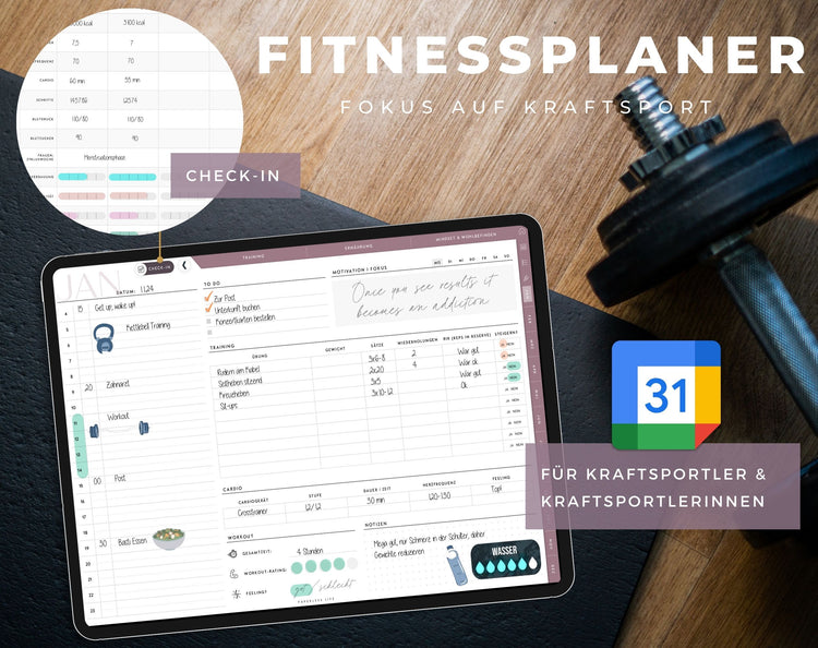 Digitaler Fitnessplaner | Sportplaner | Undatiert