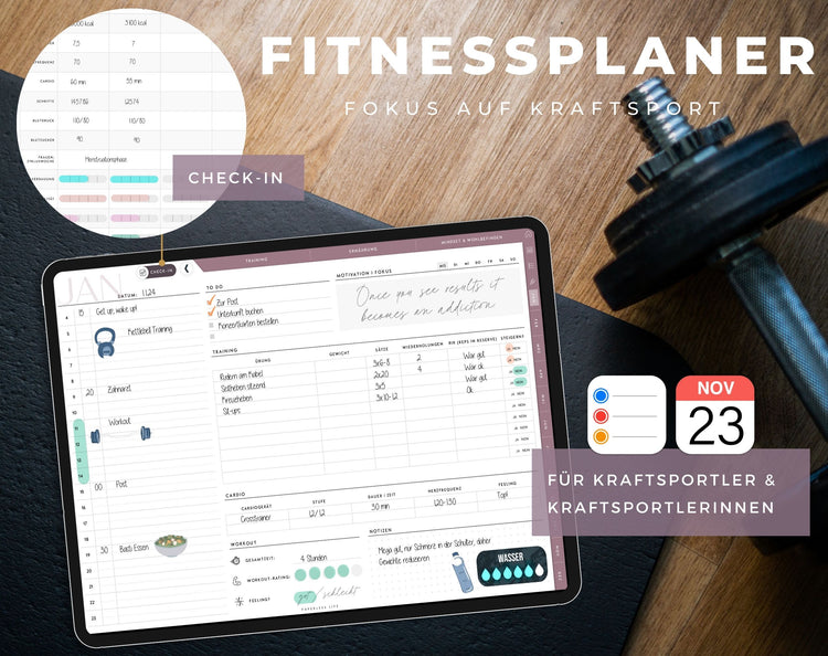 Digitaler Fitnessplaner | Sportplaner | Undatiert