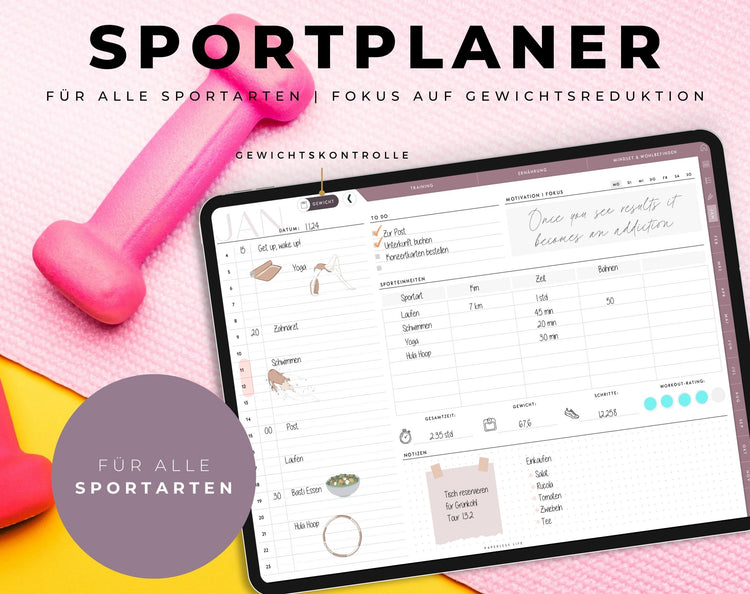 Digitaler Fitnessplaner | Sportplaner | Undatiert