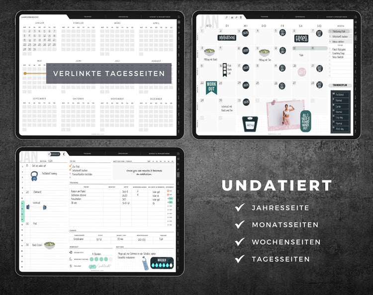 Digitaler Fitnessplaner | Sportplaner | Undatiert