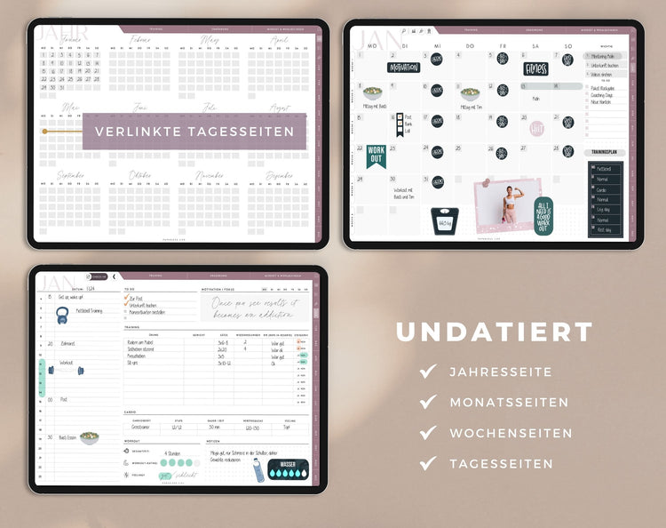Digitaler Fitnessplaner | Sportplaner | Undatiert