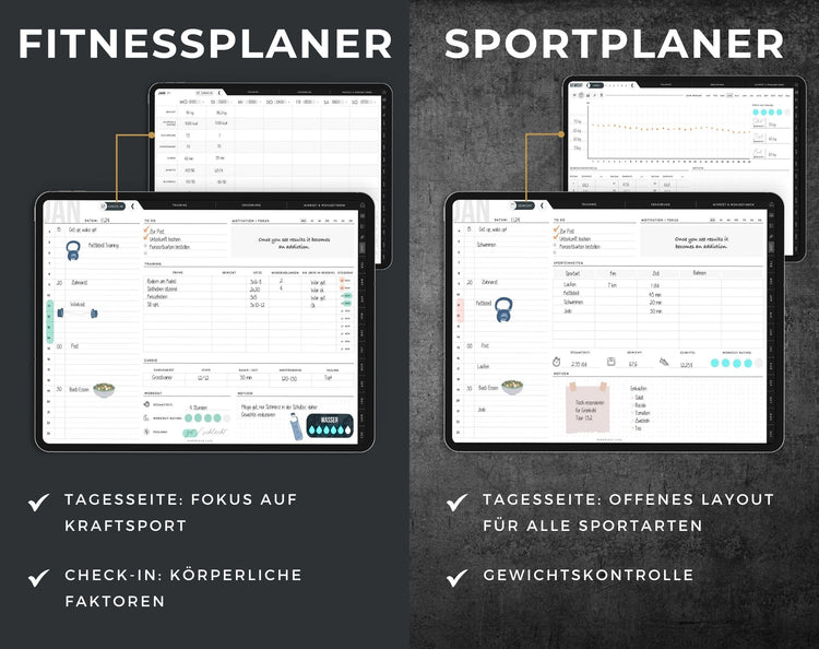 Digitaler Fitnessplaner | Sportplaner | Undatiert