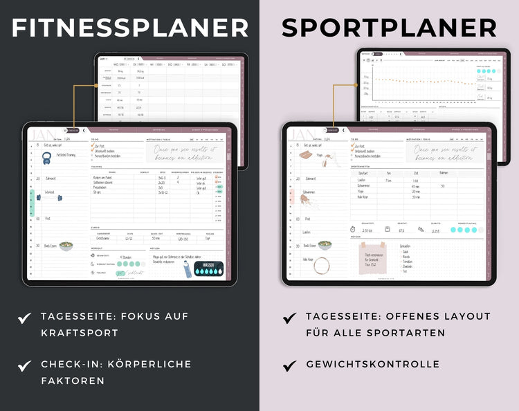 Digitaler Fitnessplaner | Sportplaner | Undatiert