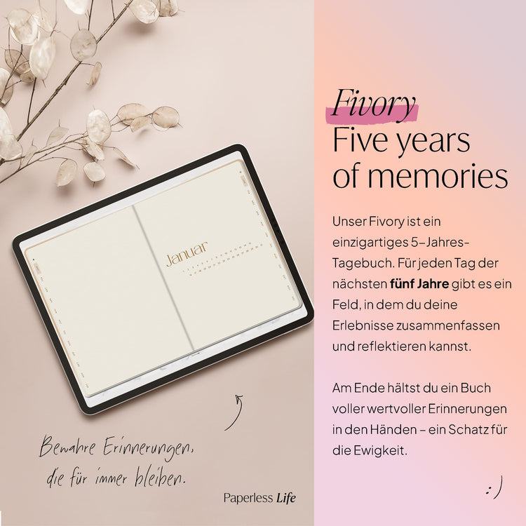 Fivory – Das 5-Jahres-Tagebuch