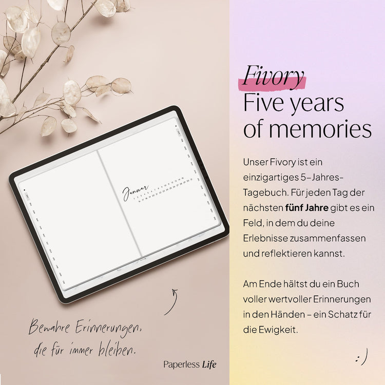 Fivory – Das 5-Jahres-Tagebuch