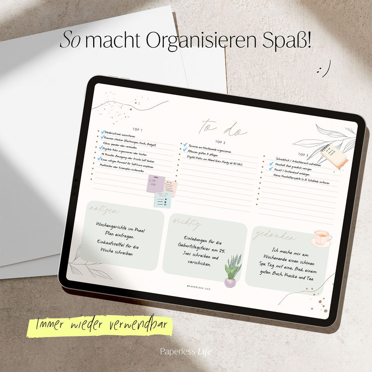 To-do-Listen Set mit 23 Vorlagen