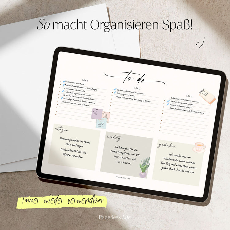 To-do-Listen Set mit 23 Vorlagen