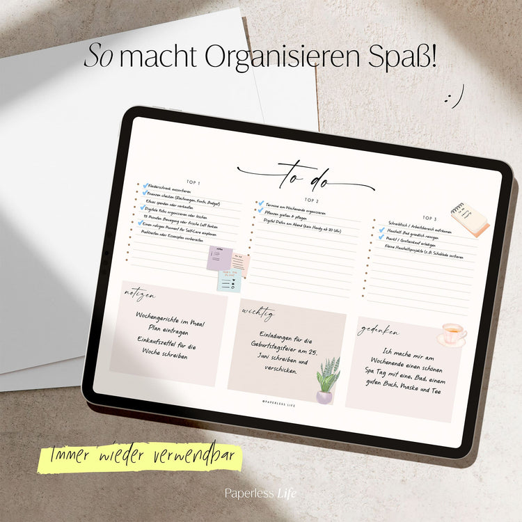 To-do-Listen Set mit 23 Vorlagen