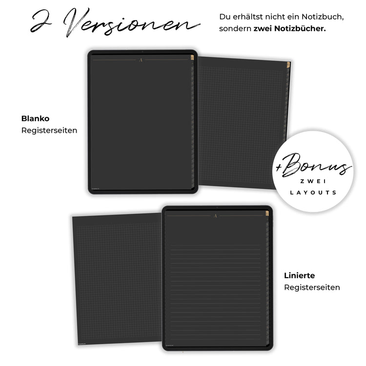 Digitales Notizbuch A-Z