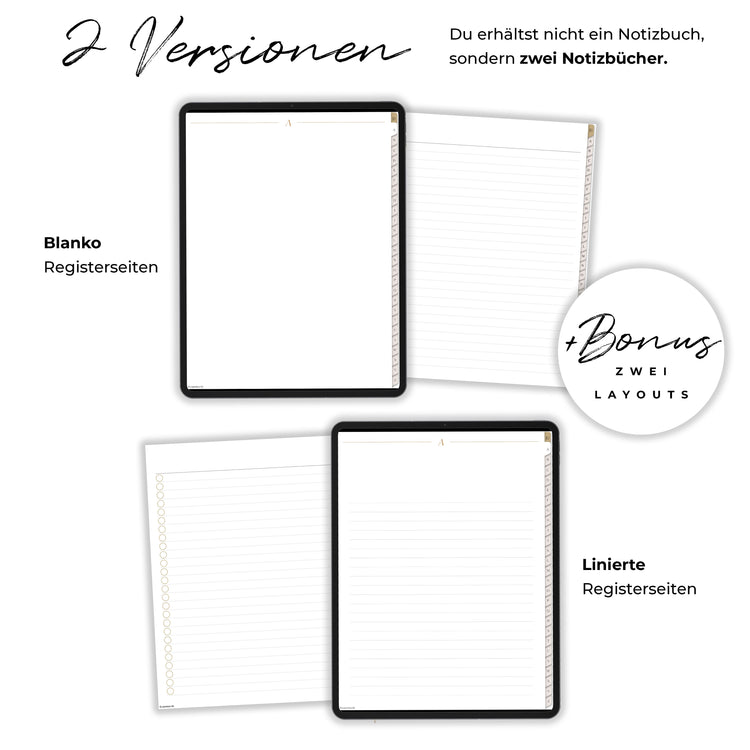 Digitales Notizbuch A-Z