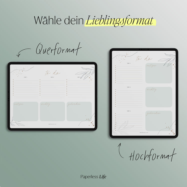 To-do-Listen Set mit 23 Vorlagen