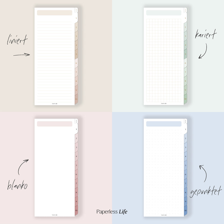Digitales Notizbuch für den Split View | Optimiert für Goodnotes