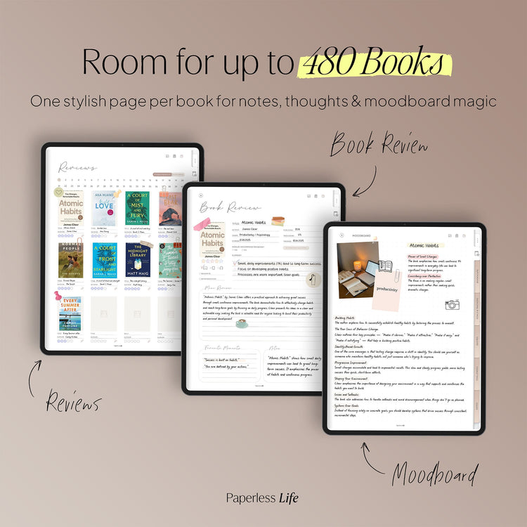 Digital Reading Journal | Goodnotes Book Tracker