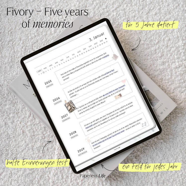 Fivory – Das 5-Jahres-Tagebuch