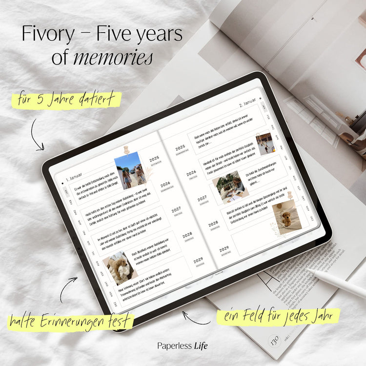 Fivory – Das 5-Jahres-Tagebuch