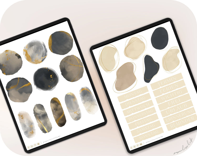 Digital Stickers | Floral beige