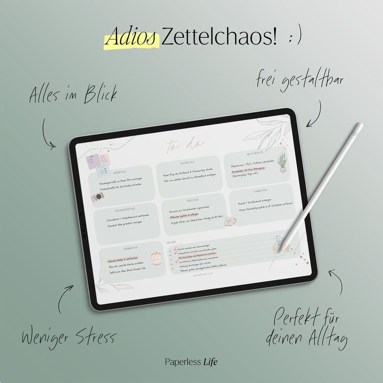 To-do-Listen Set mit 23 Vorlagen