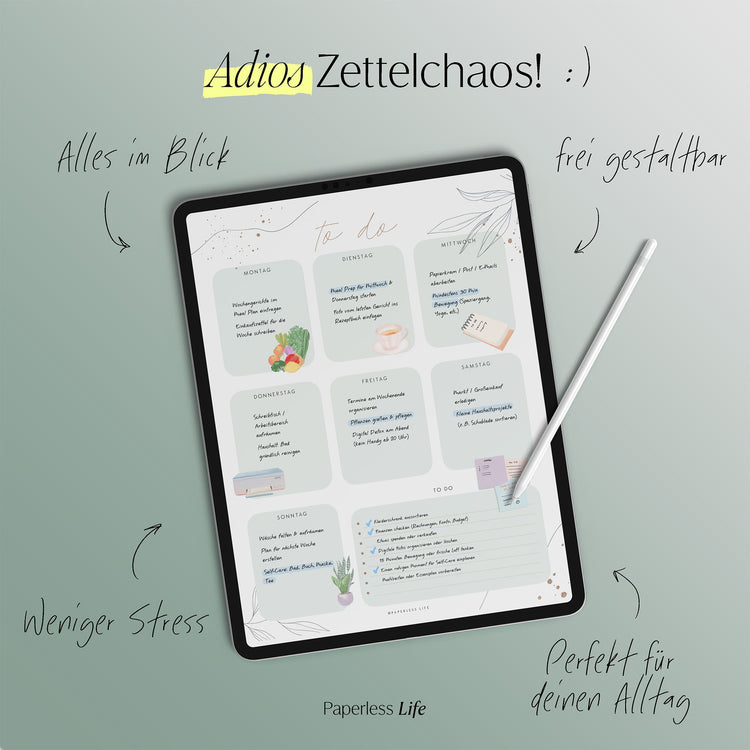 To-do-Listen Set mit 23 Vorlagen