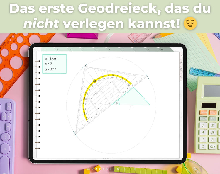 Paperless Geodreieck - Für Goodnotes (iOS)