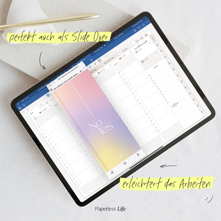 Digitales Notizbuch für den Split View | Optimiert für Goodnotes