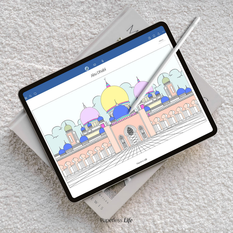 Digital Coloring Book - Around the World