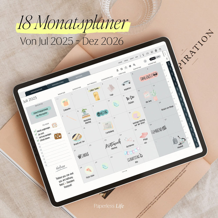 18-Month Digital Planner July 2025 - December 2026 | The Game Changer