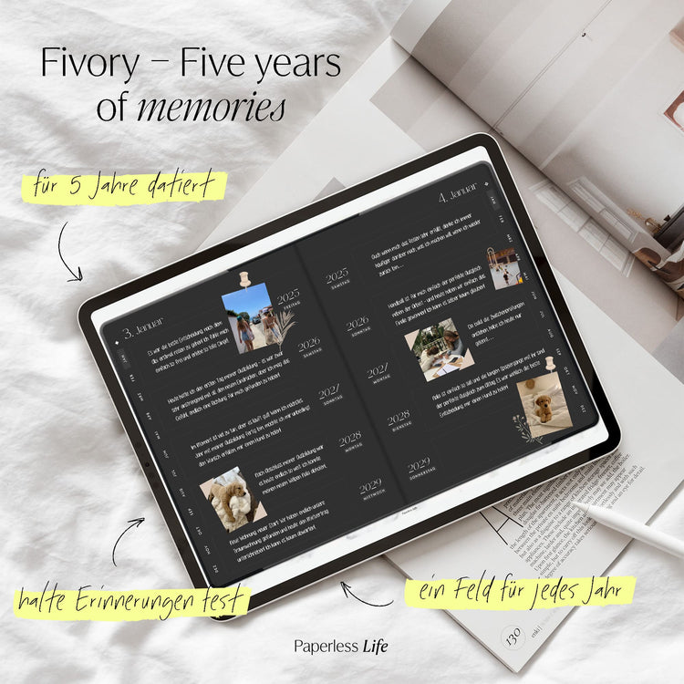 Fivory – Das 5-Jahres-Tagebuch