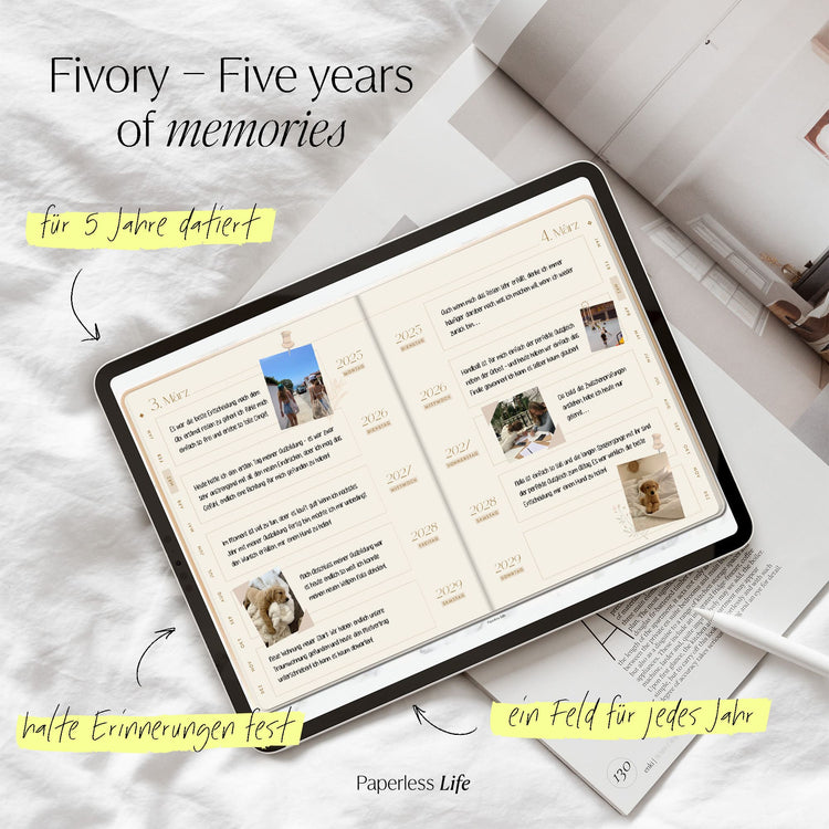 Fivory – Das 5-Jahres-Tagebuch